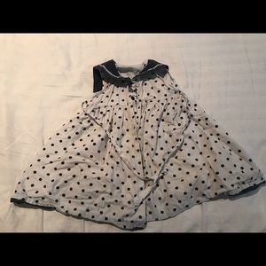 Girl’s 100% cotton sailor dress polka dots 4T